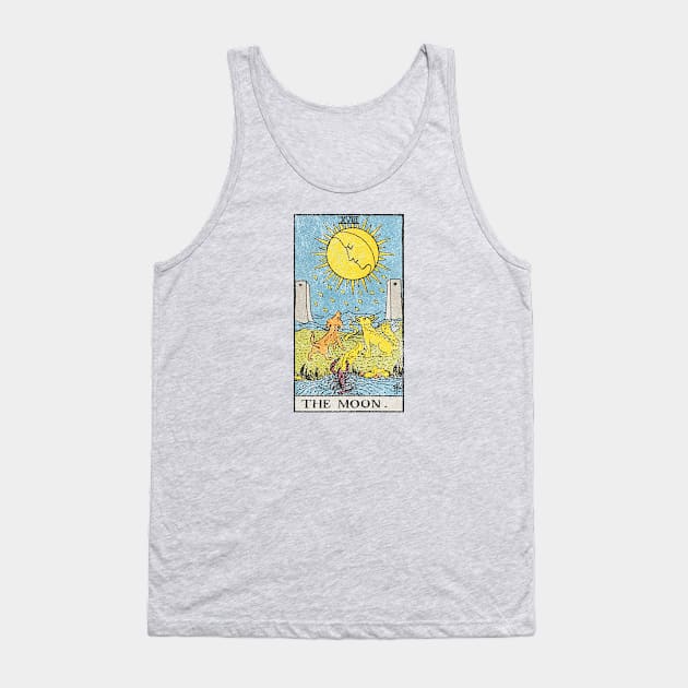 The moon tarot card (distressed) Tank Top by Nate's World of Tees